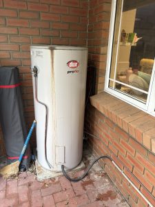 hot water system leaking