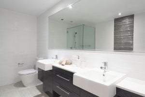 Modern twin bathroom